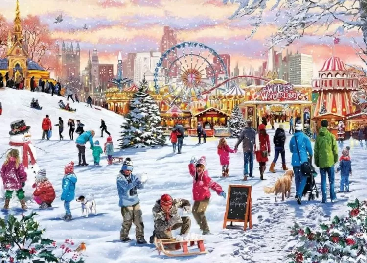 Gibsons Locations & Buildings* - Hyde Park Winter Wonderland - 1000 Piece Jigsaw Puzzle