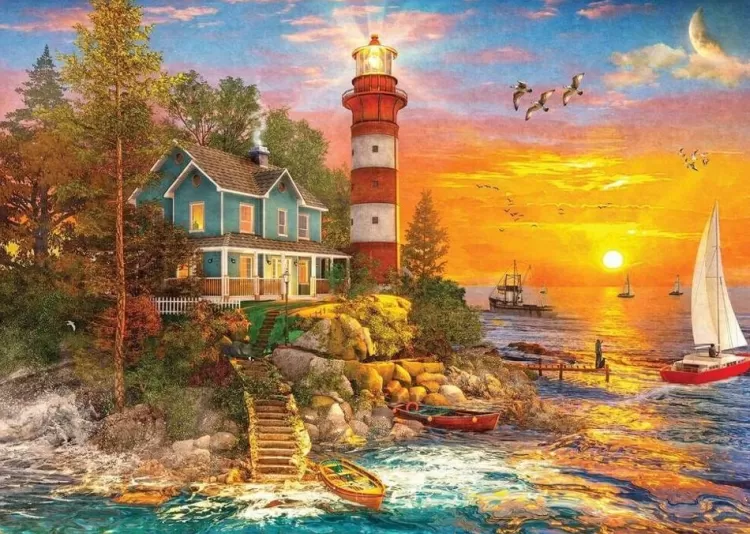 Gibsons Locations & Buildings* - Lighthouse Island - 500 Piece Jigsaw Puzzle