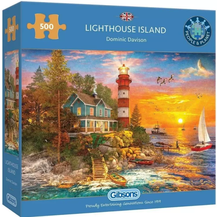 Gibsons Locations & Buildings* - Lighthouse Island - 500 Piece Jigsaw Puzzle