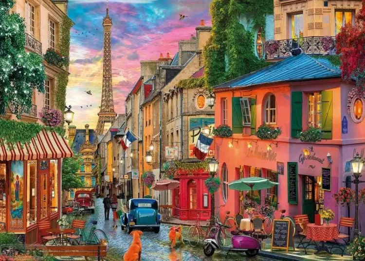 Gibsons Locations & Buildings* - Sunset Over Paris - 1000 Piece Jigsaw Puzzle