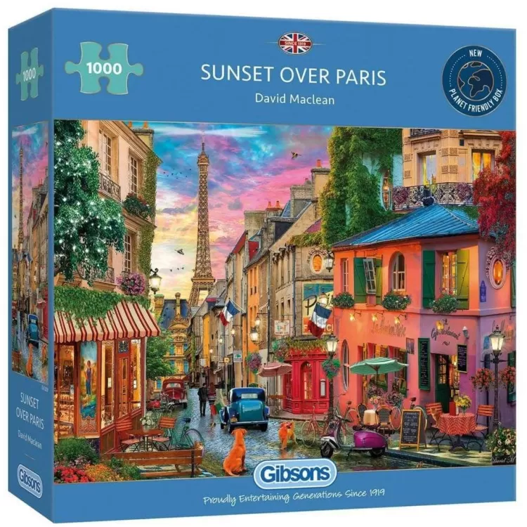Gibsons Locations & Buildings* - Sunset Over Paris - 1000 Piece Jigsaw Puzzle