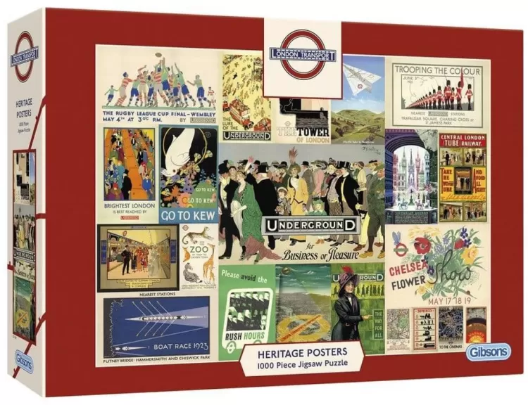 Gibsons London* - Tfl Heritage Poster - 1000 Piece Jigsaw Puzzle
