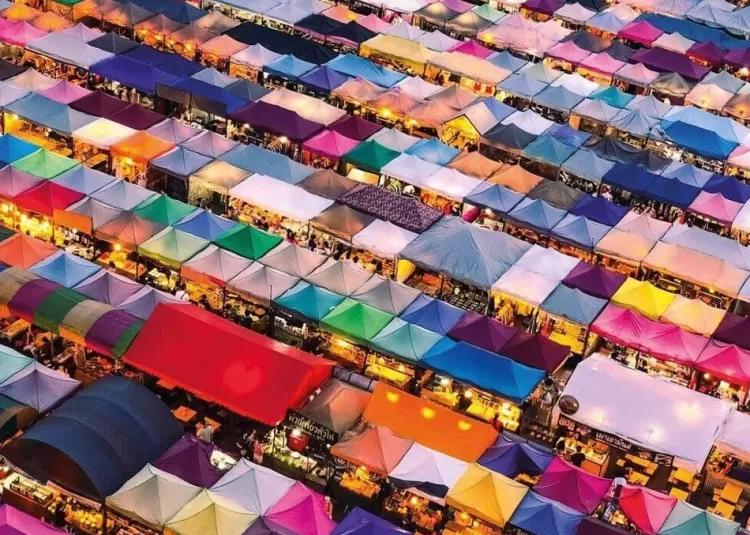 Gibsons Locations & Buildings* - Thai Market - 1000 Piece Jigsaw Puzzle