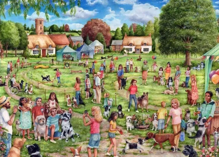 Gibsons Pastimes* - The Village Dog Show - 1000 Piece Jigsaw Puzzle