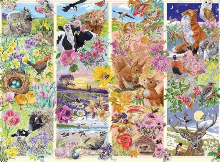 Gibsons Flowers & Gardens* - Through The Seasons - 1000 Piece Jigsaw Puzzle