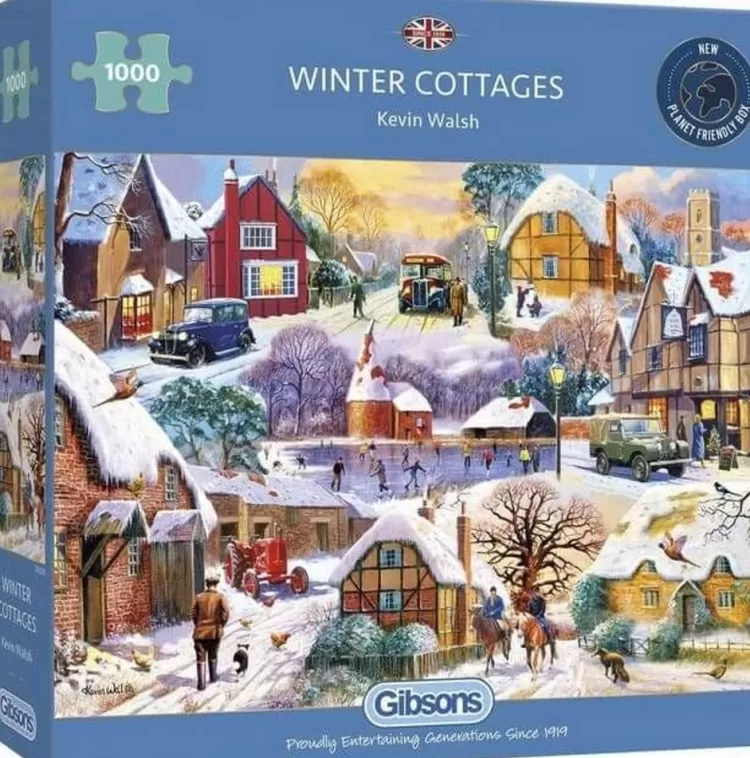Gibsons Cottages* - Winter Cottages - 1000 Piece Jigsaw Puzzle
