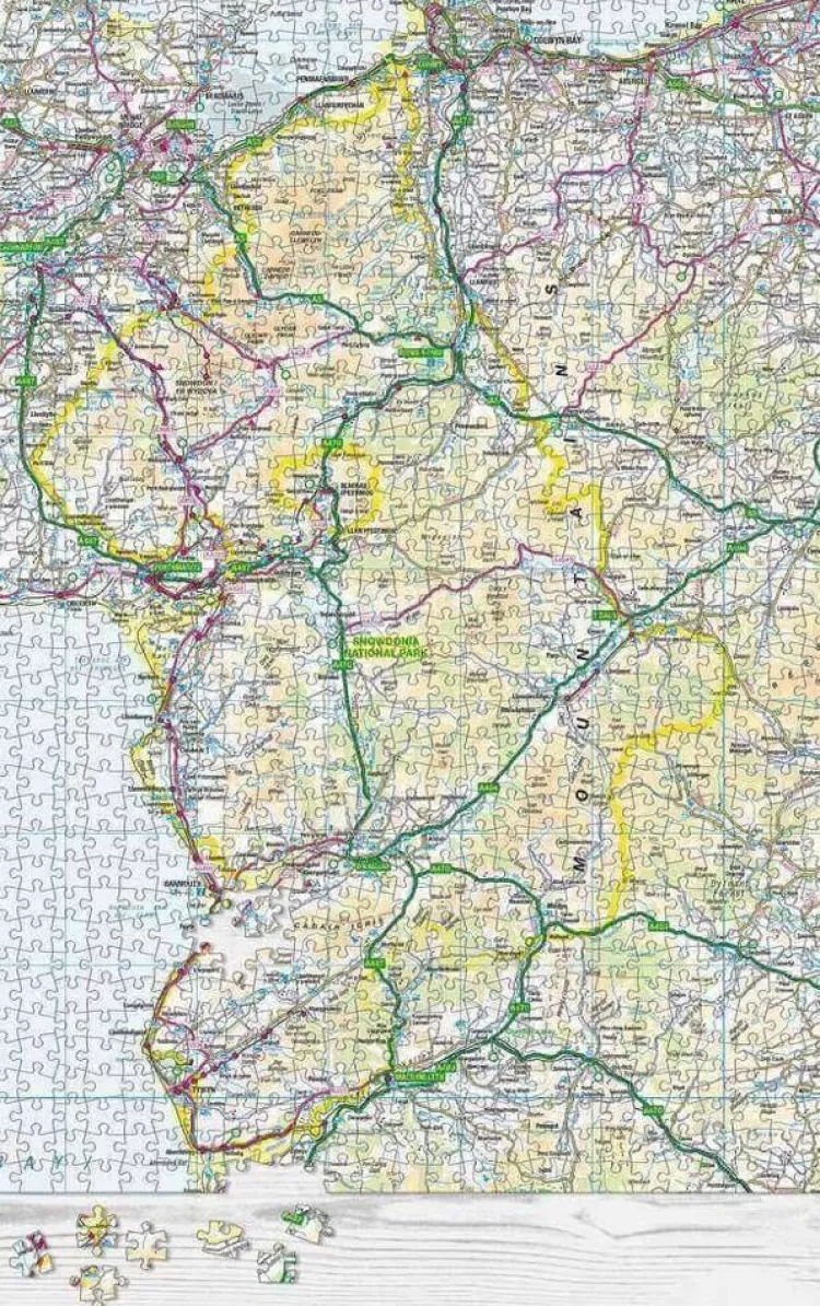 Great British Jigsaws Maps & Flags* - Snowdonia - 1000 Piece Jigsaw Puzzle