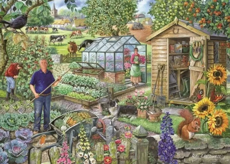 House of Puzzles Flowers & Gardens* - At The Allotment - 500Xl Piece Jigsaw Puzzle