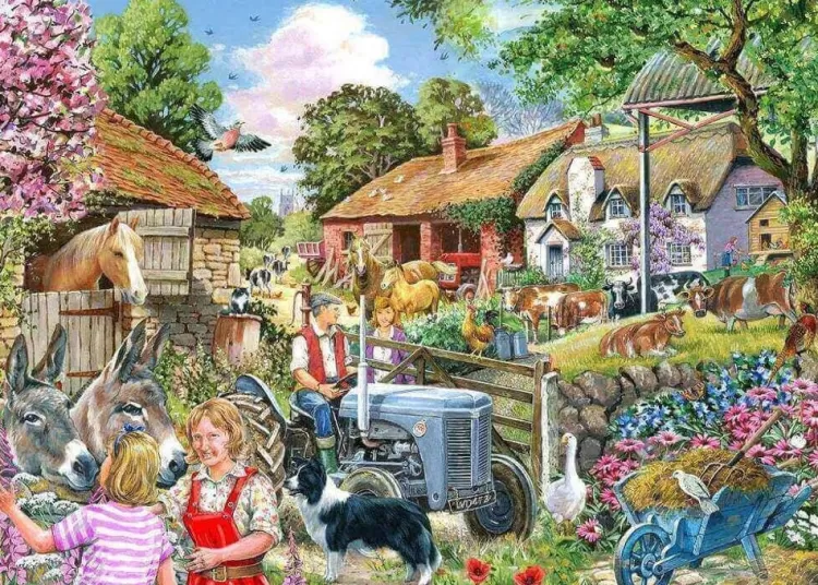 House of Puzzles Farming* - At The Farm Gate - 500Xl Piece Jigsaw Puzzle