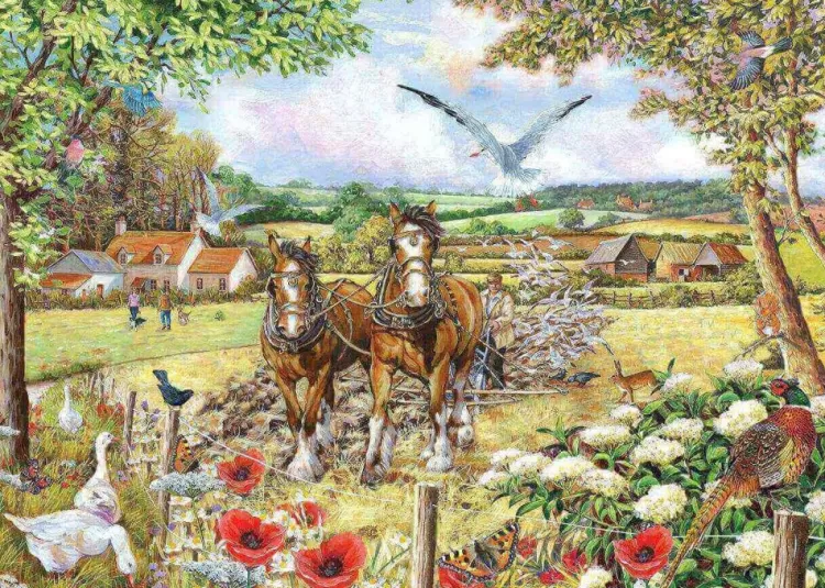 House of Puzzles Farming* - Bonnie & Clyde - 250Xl Piece Jigsaw Puzzle
