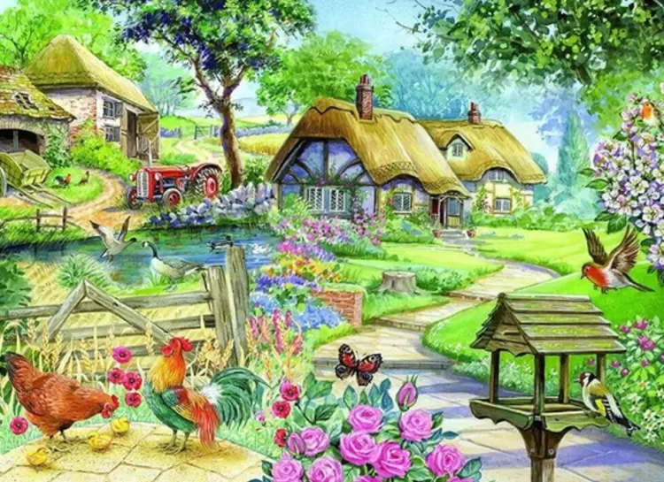 House of Puzzles Farming* - Country Living - 500Xl Piece Jigsaw Puzzle