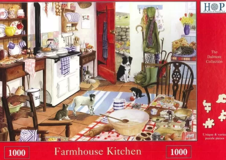 House of Puzzles Farming* - Farmhouse Kitchen - 1000 Piece Jigsaw Puzzle
