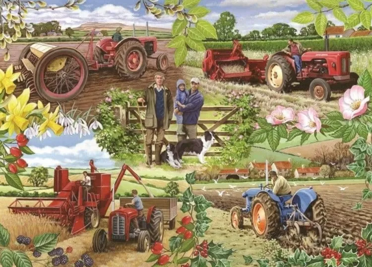 House of Puzzles Farming* - Farming Year - 1000 Piece Jigsaw Puzzle