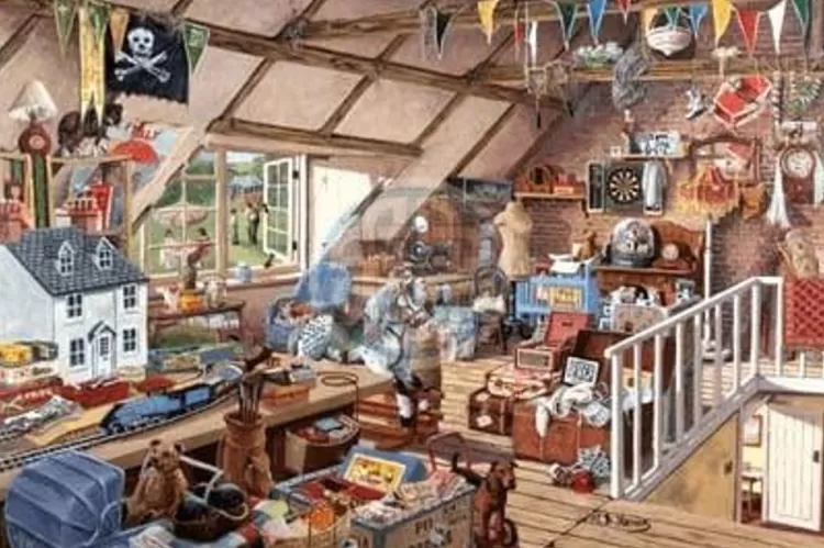 House of Puzzles Nostalgia* - Grandmas Attic - 1000 Piece Jigsaw Puzzle