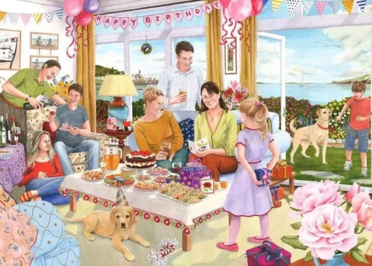 House of Puzzles Food & Drink* - Happy Birthday - 1000 Piece Jigsaw Puzzle