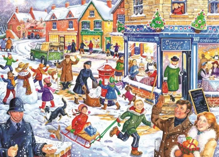 House of Puzzles Pastimes* - Out In The Snow - 250Xl Piece Jigsaw Puzzle
