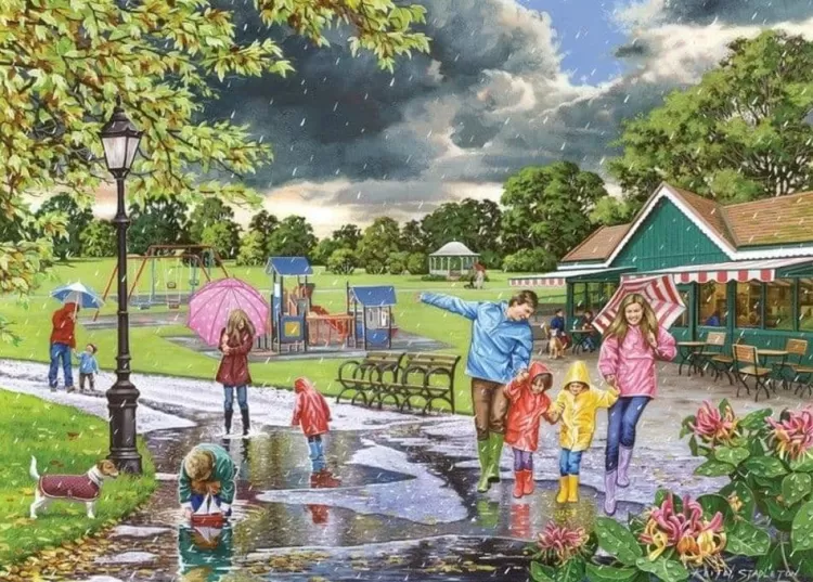 House of Puzzles Pastimes* - Puddles - 500 Piece Jigsaw Puzzle
