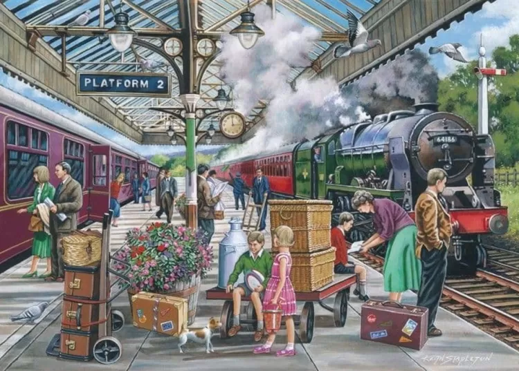 House of Puzzles Trains & Transport* - Ready To Roll No 16 - Find The Difference - 1000 Piece Jigsaw Puzzle