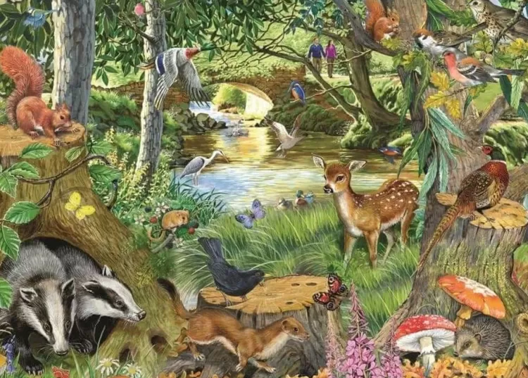 House of Puzzles Animals & Wildlife* - Riverside Glade - 500Xl Piece Jigsaw Puzzle