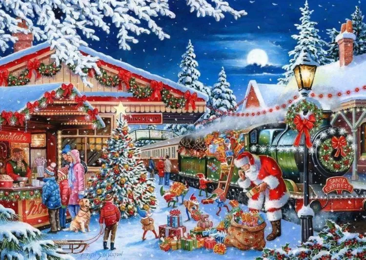 House of Puzzles Trains & Transport* - Santa'S Express No 18 - 500 Piece Jigsaw Puzzle