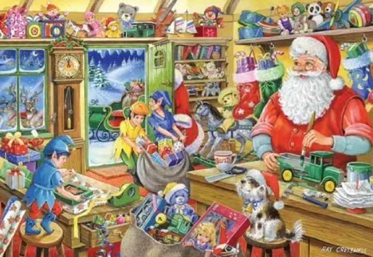House of Puzzles Christmas* - Santa'S Workshop No 5 - 1000 Piece Jigsaw Puzzle