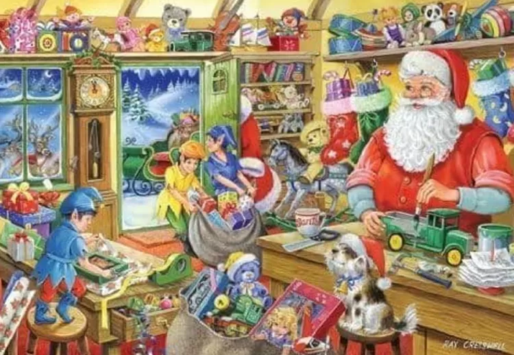 House of Puzzles Christmas* - Santa'S Workshop No 5 - 500 Piece Jigsaw Puzzle.