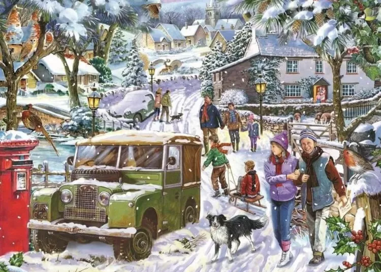 House of Puzzles Christmas* - Snow On Snow - 500Xl Piece Jigsaw Puzzle