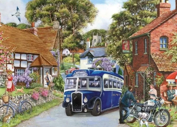 House of Puzzles Trains & Transport* - Tight Corner - 500 Piece Jigsaw Puzzle