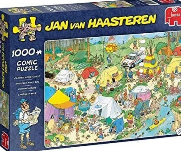 Jumbo Humour*Jan Van Haasteren - Camping In The Forest - 1000 Piece Jigsaw Puzzle