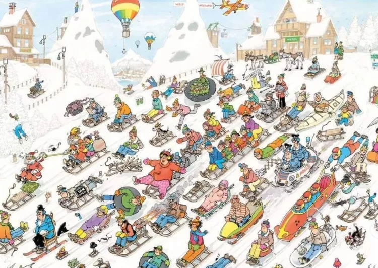 Jumbo Humour*Jan Van Haasteren - Its All Going Downhill - 1000 Piece Jigsaw Puzzle