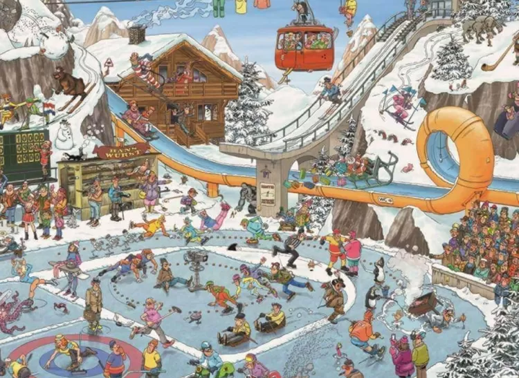Jumbo Humour*Jan Van Haasteren - The Winter Games - 1000 Piece Jigsaw Puzzle