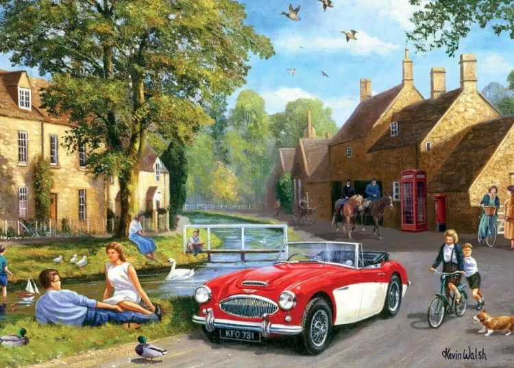 Kidicraft Trains & Transport* - Cotswold Village - 1000 Piece Jigsaw Puzzle