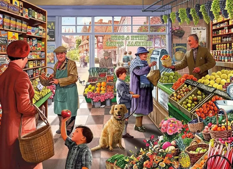Kidicraft Nostalgia* - Ye Olde Greengrocer Shoppe - 1000 Piece Jigsaw Puzzle