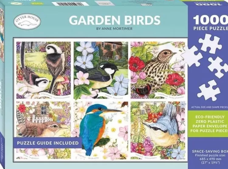 Otter House Flowers & Gardens* - Garden Birds - 1000 Piece Jigsaw Puzzle