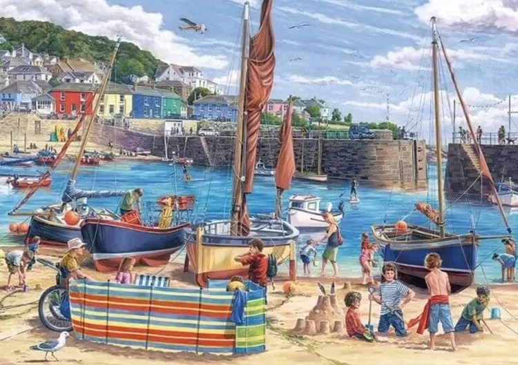 Otter House Locations & Buildings* - Harbour Scene - 1000 Piece Jigsaw Puzzle