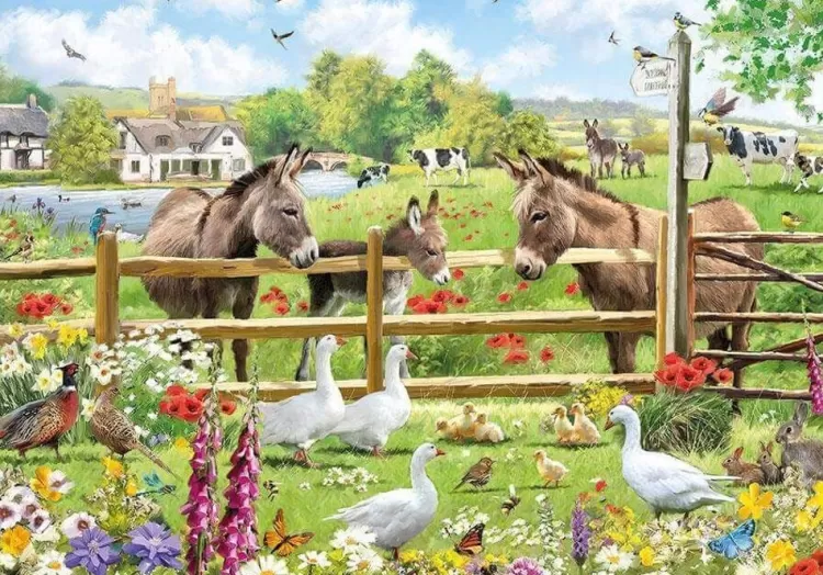 Otter House Flowers & Gardens* - Meadow View - 500 Piece Jigsaw Puzzle