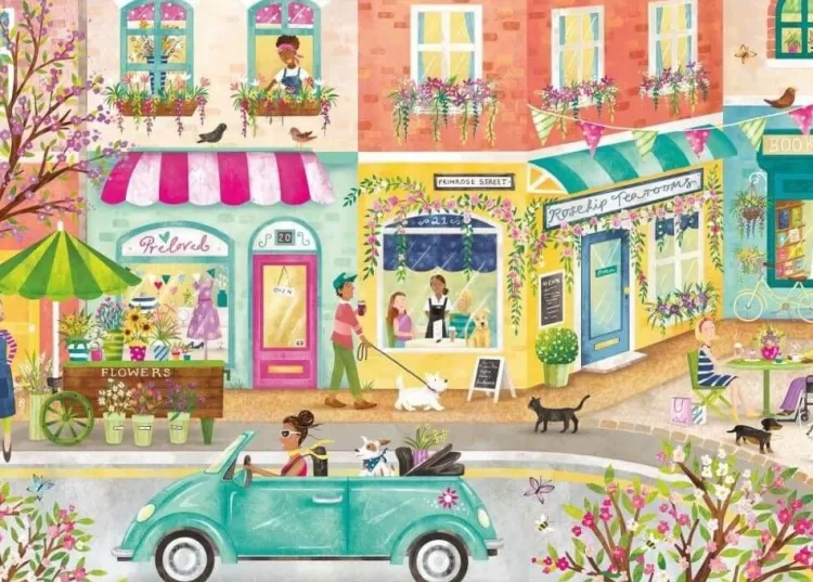 Otter House Locations & Buildings* - Primrose Street - 1000 Piece Jigsaw Puzzle