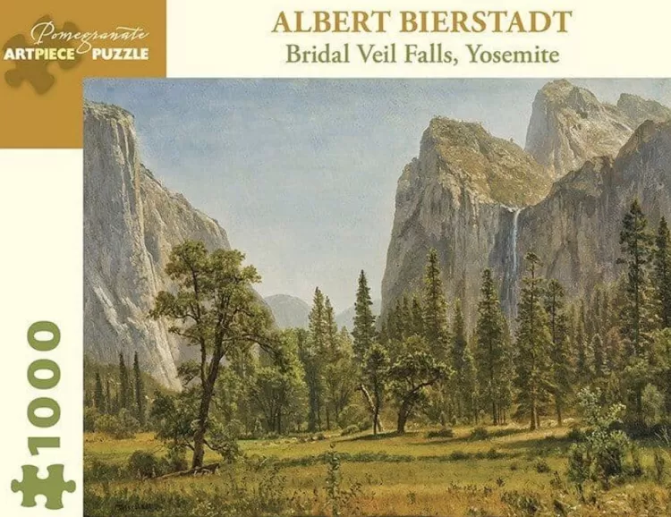 Pomegranate Locations & Buildings* - Albert Bierstadt - Bridal Veil Falls, Yosemite - 1000 Piece Jigsaw Puzzle