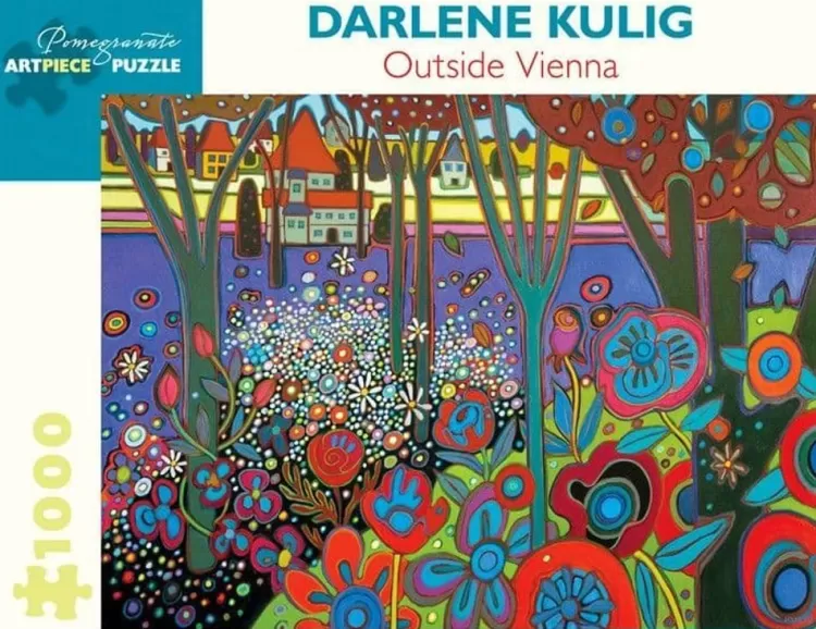 Pomegranate Locations & Buildings* - Darlene Kulig - Outside Vienna - 1000 Piece Jigsaw Puzzle