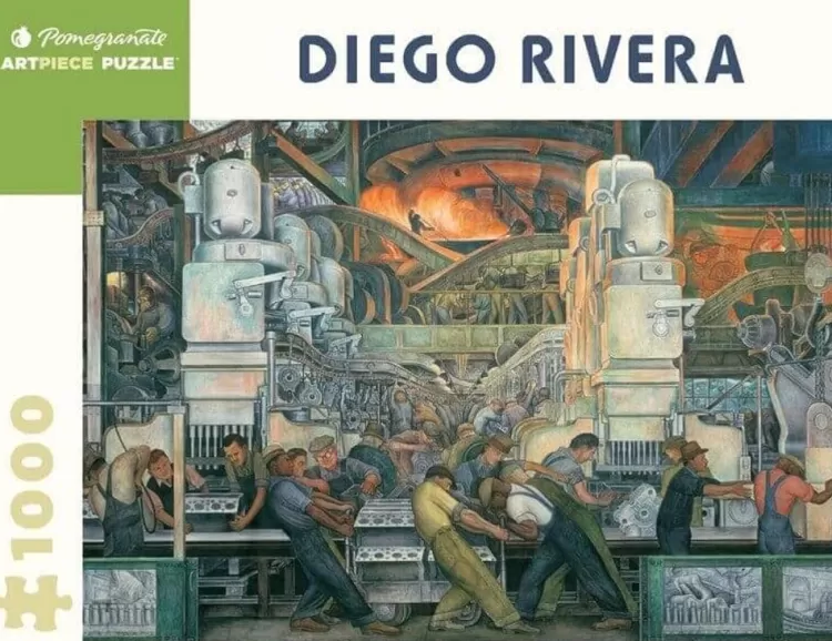 Pomegranate Locations & Buildings* - Diego Rivera - Detroit Industry - 1000 Piece Jigsaw Puzzle