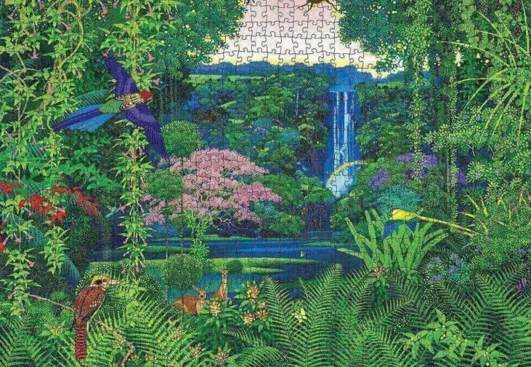 Pomegranate Flowers & Gardens* - Hiroo Isono - Utopia Falls - 1000 Piece Jigsaw Puzzle