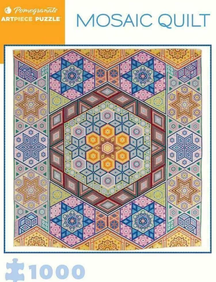 Pomegranate Pastimes* - Mosaic Quilt - 1000 Piece Jigsaw Puzzle