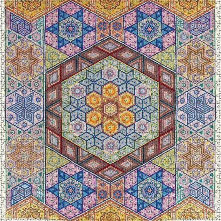 Pomegranate Pastimes* - Mosaic Quilt - 1000 Piece Jigsaw Puzzle