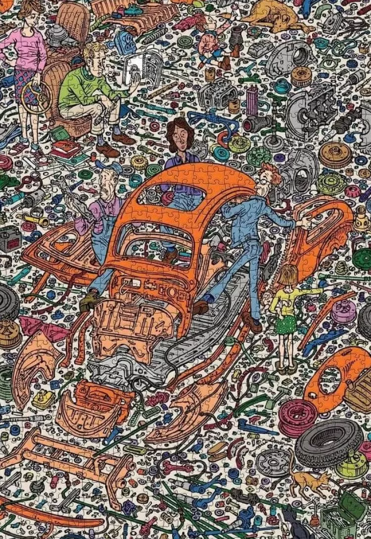 Pomegranate Trains & Transport* - Peter Aschwanden The Exploded Beetle - 1000 Piece Jigsaw Puzzle