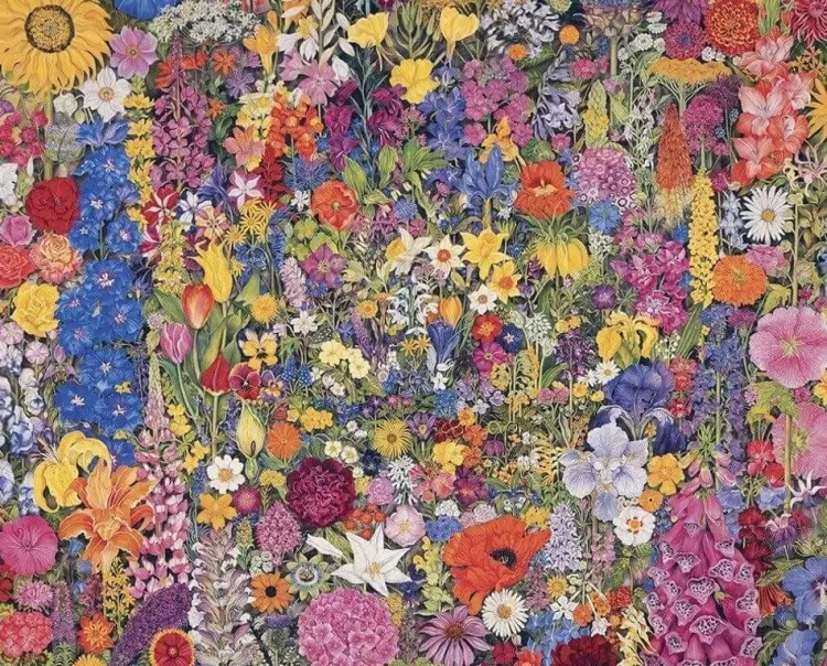 Pomegranate Flowers & Gardens* - Rosalind Wise - Flower Cycle - 1000 Piece Jigsaw Puzzle