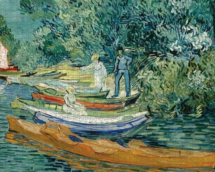 Pomegranate Pastimes* - Van Gogh Bank Of The Oise At Auvers - 1000 Piece Jigsaw Puzzle