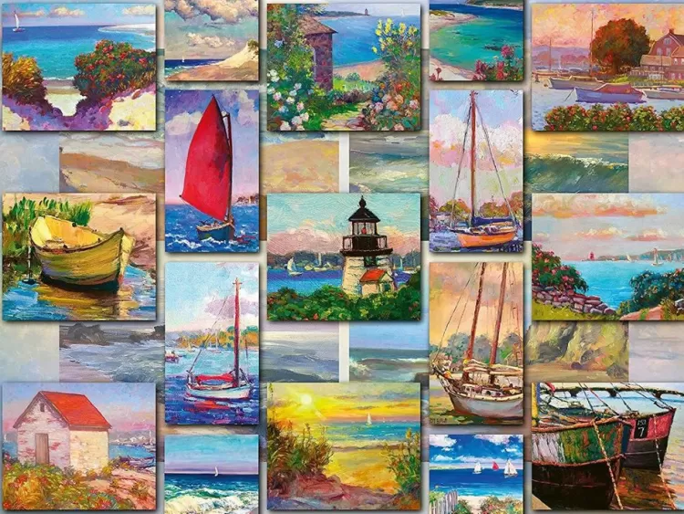 Ravensburger Trains & Transport* - Coastal Collage, 1500 Piece Jigsaw Puzzle