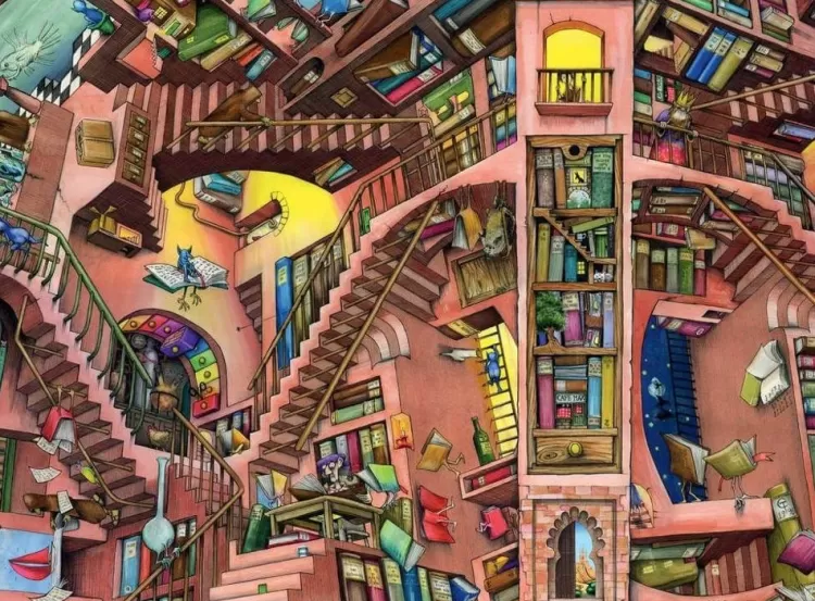 Ravensburger Locations & Buildings* - Colin Thompson - Ludicrous Library - 500 Piece Jigsaw Puzzle