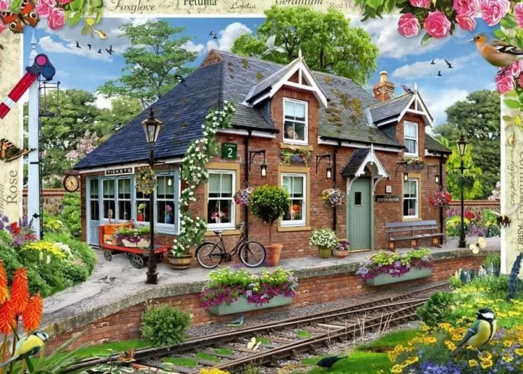 Ravensburger Cottages* - Country Cottage - Railway Cottage - 1000 Piece Jigsaw Puzzle