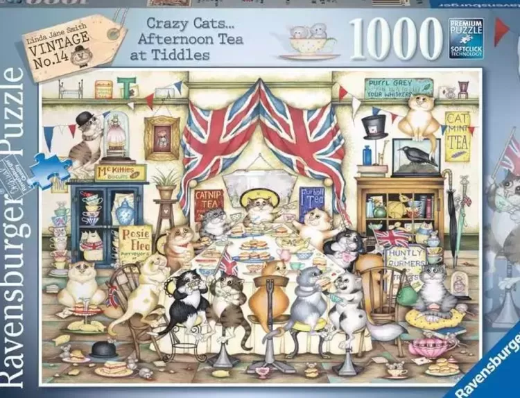 Ravensburger Animals & Wildlife* - Crazy Cats - Afternoon At Tiddles - 1000 Piece Jigsaw Puzzle
